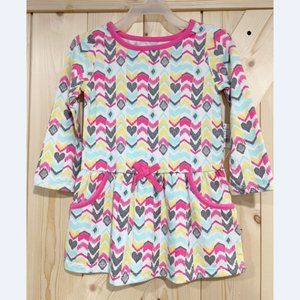 5/$20 NEW 2T Girls Pastel Wavy Chevron & Hearts  Dress